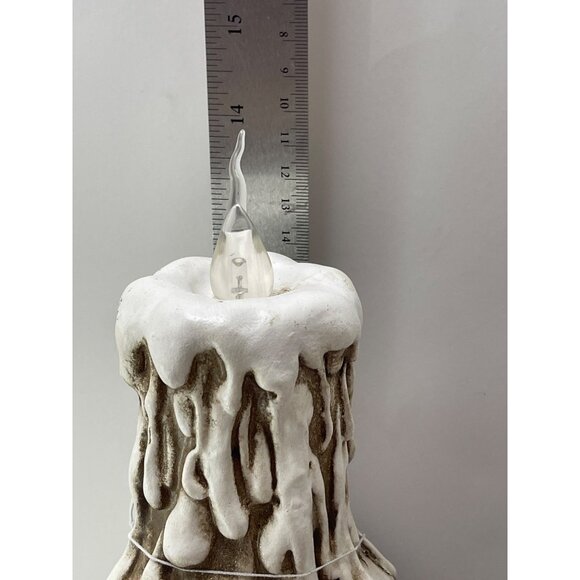 13Th & Elm LED Flickering Skull Candle Holder Light-Up Halloween Large New - Picture 10 of 11